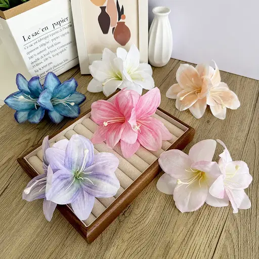 Lily Flower Hair Claw Clip – Elegant Floral Accessory for Weddings, Parties & Beach Days